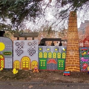 Escenario Navidad en Av.Lérida de Monzón