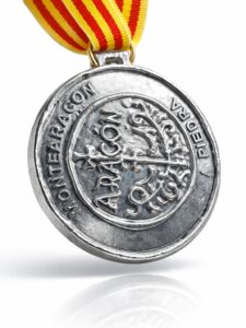 Medalla de carrera pedestre. Moneda antigua jaquesa.