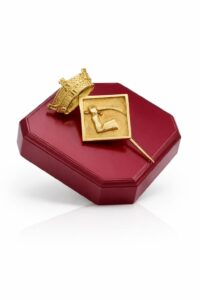Pin de plata con baño de oro