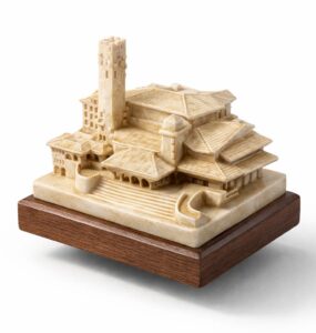 Miniatura de resina del Santuario de Torreciudad