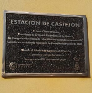 Placa de bronce Castejón del Puente
