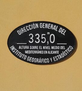 Placa de aluminio fundido y esmaltes Instituto Geográfico