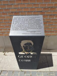 Señalización informativa de metal George Orwell